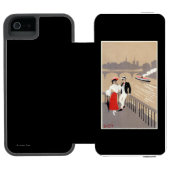 La Cite Art Deco Scene Incipio iPhone Portemonnee Hoesje (Agenda Open)