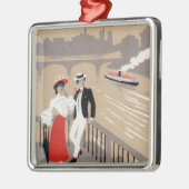 La Cite Art Deco Scene Metalen Ornament (Links)