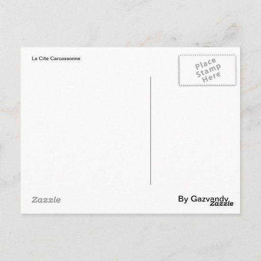 La Cite carcassonne Briefkaart (Achterkant)