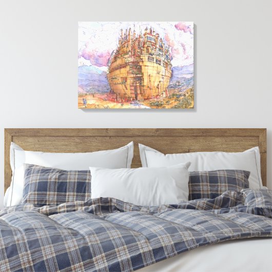 La citta' sferica canvas afdruk (Insitu (Slaapkamer))