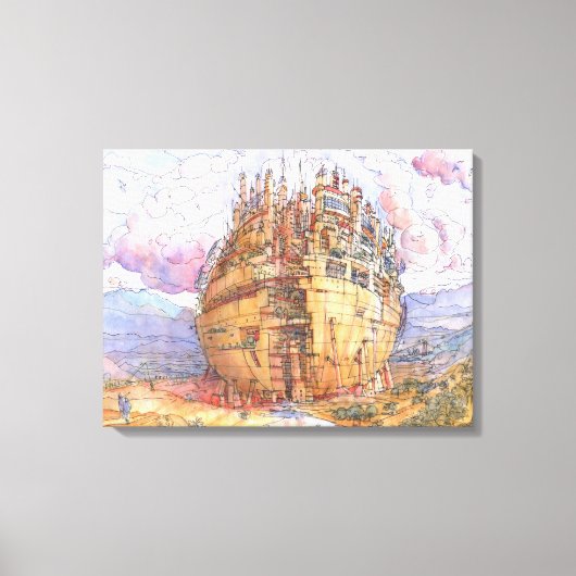 La citta' sferica canvas afdruk (Voorkant)