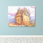 La citta' sferica canvas afdruk (Insitu (Houten vloer))