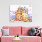 La citta' sferica canvas afdruk (Insitu (Woonkamer))