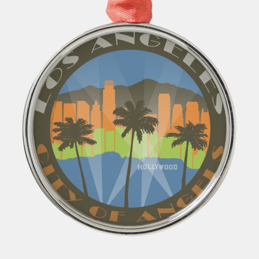 LA City of Angels Beachy Metalen Ornament (Voorkant)