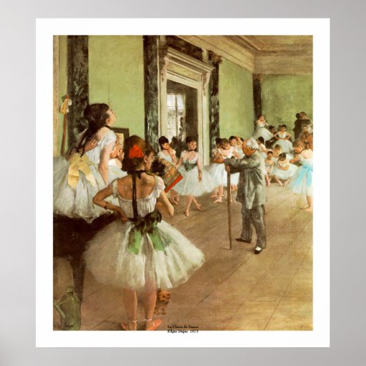 La Classe de Danse door Edgar Degas Poster (Voorkant)