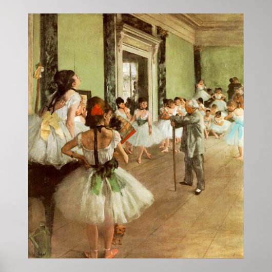 La Classe de Danse door Edgar Degas Poster (Voorkant)