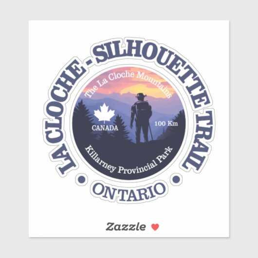 La Cloche-Silhouette Trail (rd2) Sticker (Vel)
