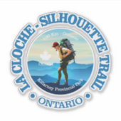 La Cloche-Silhouette Trail (wandelroute C) Sticker (Voorkant)
