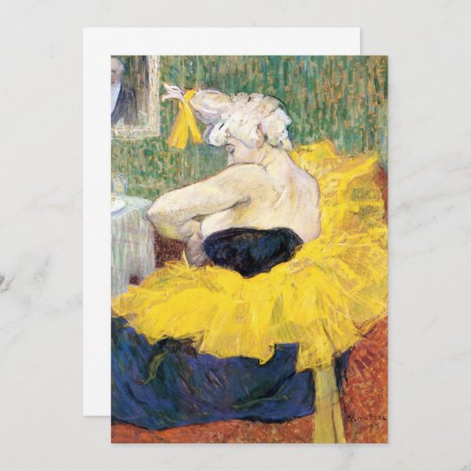 La Clownesse Cha-U-Kao van Toulouse Lautrec (Voorkant / Achterkant)
