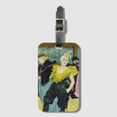 La Clownesse Cha-U-Kao van Toulouse Lautrec Bagagelabel (Voorkant (verticaal))