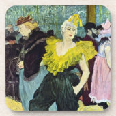 La Clownesse Cha-U-Kao van Toulouse Lautrec Bier Onderzetter (Voorkant)