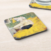 La Clownesse Cha-U-Kao van Toulouse Lautrec Bier Onderzetter (Linkerzijde)