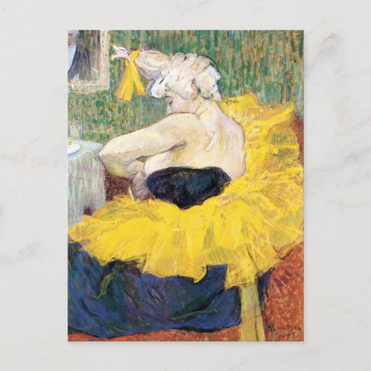 La Clownesse Cha-U-Kao van Toulouse Lautrec Briefkaart (Voorkant)