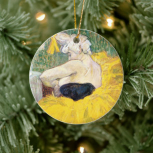 La Clownesse Cha-U-Kao van Toulouse Lautrec Keramisch Ornament