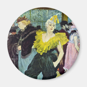 La Clownesse Cha-U-Kao van Toulouse Lautrec Magneet