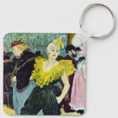La Clownesse Cha-U-Kao van Toulouse Lautrec Sleutelhanger (Achterkant)