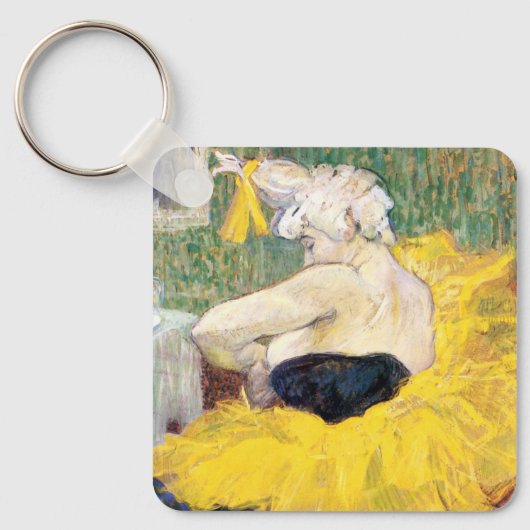 La Clownesse Cha-U-Kao van Toulouse Lautrec Sleutelhanger (Voorkant)