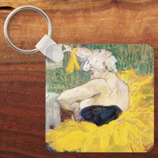 La Clownesse Cha-U-Kao van Toulouse Lautrec Sleutelhanger (Voorkant)