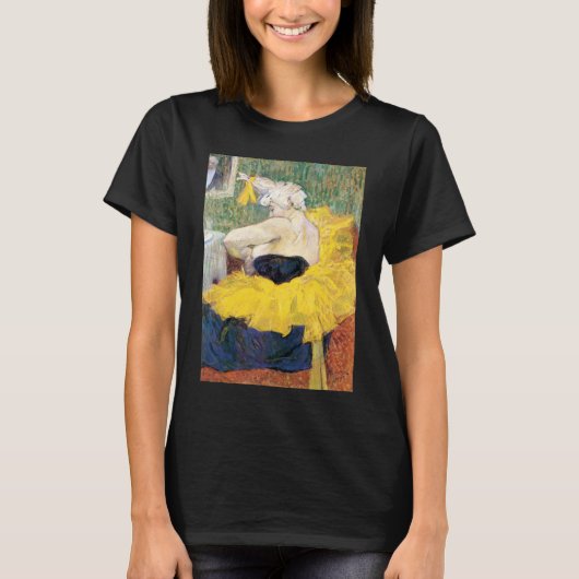 La Clownesse Cha-U-Kao van Toulouse Lautrec T-shirt (Voorkant)