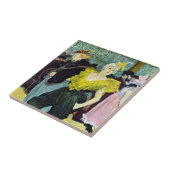 La Clownesse Cha-U-Kao van Toulouse Lautrec Tegeltje (Zijkant)