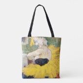 La Clownesse Cha-U-Kao van Toulouse Lautrec Tote Bag (Achterkant)