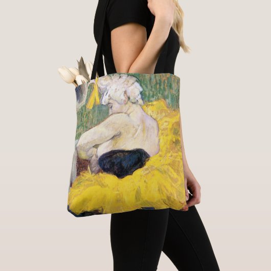 La Clownesse Cha-U-Kao van Toulouse Lautrec Tote Bag (Dichtbij)