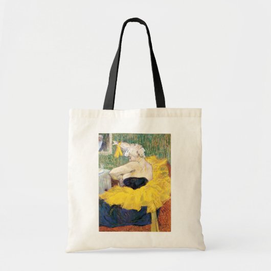 La Clownesse Cha-U-Kao van Toulouse Lautrec Tote Bag (Voorkant)