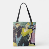 La Clownesse Cha-U-Kao van Toulouse Lautrec Tote Bag (Achterkant)