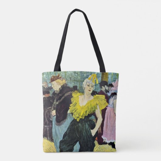 La Clownesse Cha-U-Kao van Toulouse Lautrec Tote Bag (Achterkant)