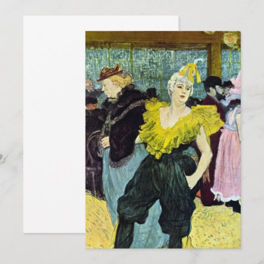 La Clownesse (Clown) Cha-U-Kao door Toulouse Lautr (Voorkant / Achterkant)