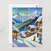 La Clusaz (film) Briefkaart (Voorkant / Achterkant)