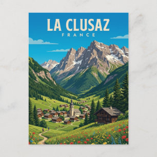 La Clusaz Frankrijk Briefkaart
