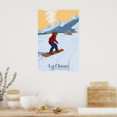 La Clusaz Sneeuwboarden Reisposter Poster (Keuken)