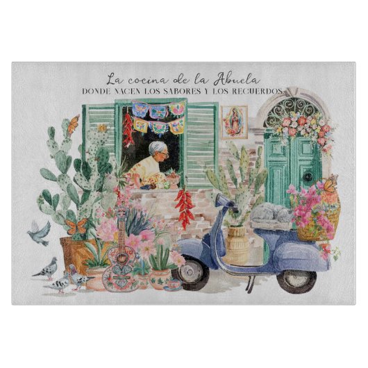 La Cocina de la Abuela | Mexican Home Snijplank (Voorkant)