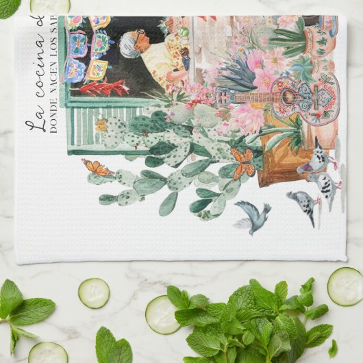 La Cocina de mi Abuela | Mexican Home Theedoek (Gevouwen)