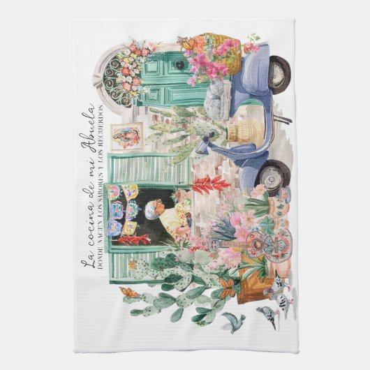 La Cocina de mi Abuela | Mexican Home Theedoek (Verticaal)