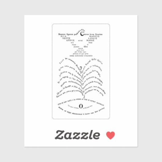 La Colombe poignardée et le Jet d'eau Sticker (Vel)