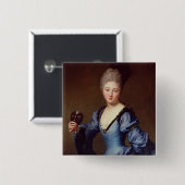 La Comtesse de Bersac Vierkante Button 5,1 Cm (Voorkant /achterkant)