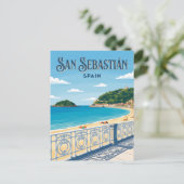 La Concha-strand Spanje Briefkaart (Staand voorkant)