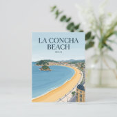 La Concha-strand Spanje Briefkaart (Staand voorkant)