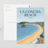 La Concha-strand Spanje Briefkaart (Voorkant / Achterkant)