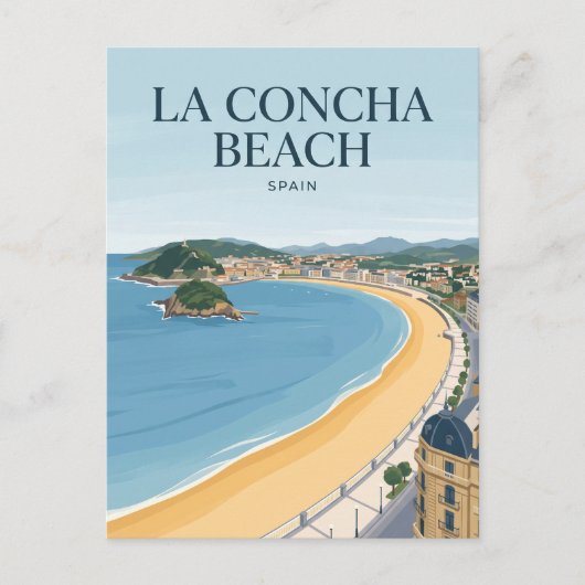 La Concha-strand Spanje Briefkaart (Voorkant)
