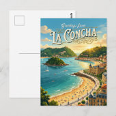 La Concha-strand Spanje Briefkaart (Voorkant / Achterkant)