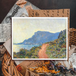 La Corniche bij Monaco door Claude Monet Briefkaart<br><div class="desc">In Monets tijd was La Corniche een smal bergpad; tegenwoordig is het de hoofdweg tussen Nice en Monaco. Hier is de zon hoog, de eenzame wandelaarshaduw kort. De kleuren van Monet glinsteren: rood, groen, blauw - alles glinstert in het zonlicht. Breng dit afbeelding over naar het gewenste product. Mijn fine...</div>