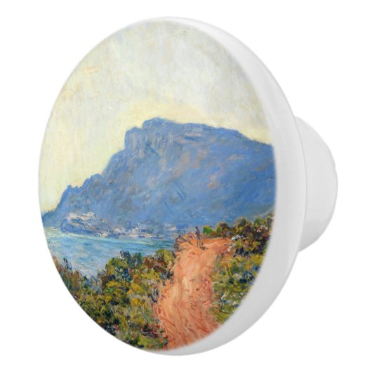 La Corniche bij Monaco door Claude Monet Keramische Knop (Rechts)