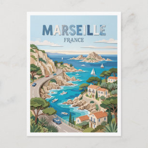La Corniche Kennedy Marseille Frankrijk Briefkaart