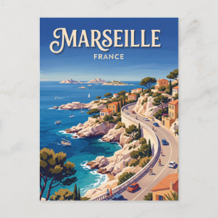 La Corniche Kennedy Marseille Frankrijk Briefkaart