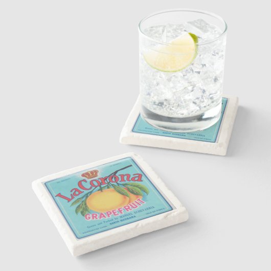 La Corona Grapefruit marble Onderzetter (Zijkant)