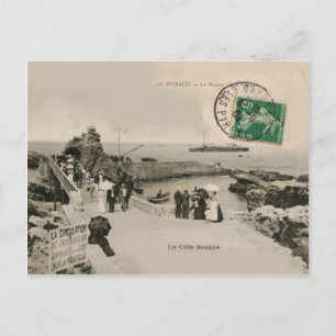 La Côte Basque BIARRITZ La Rocher replica 1909 Briefkaart