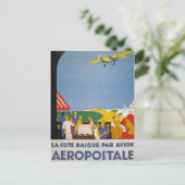 La Cote Basque Par Avion Briefkaart (Staand voorkant)